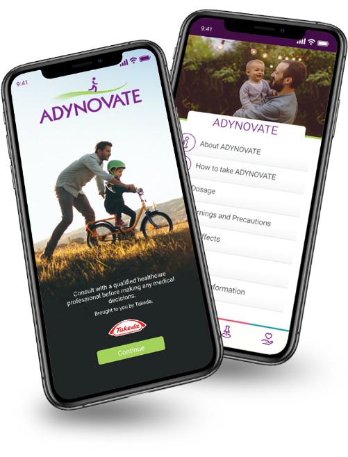 ADYNOVATE app on phone